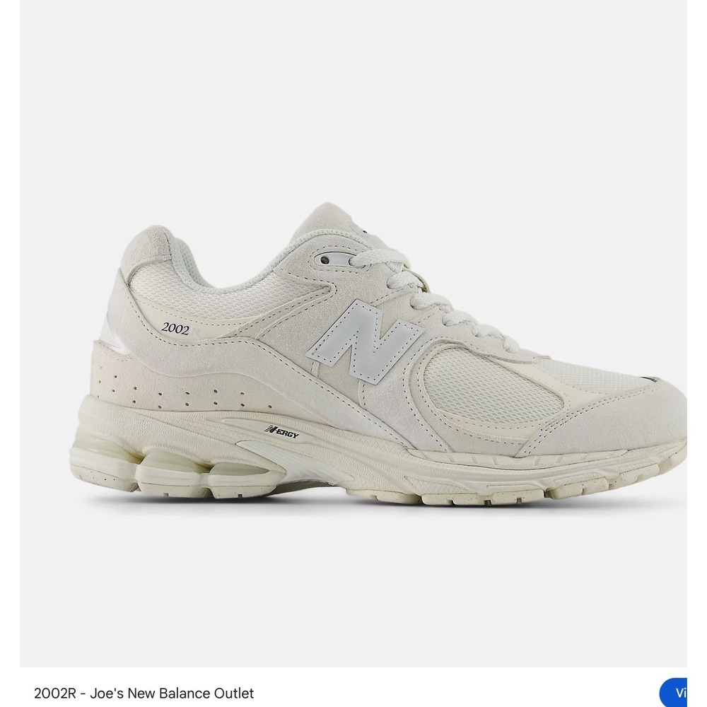 New Balance 2002R White Grey Suede Mesh Lifestyle Sneakers Mens 13
